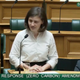Chlöe Swarbrick, a member of New Zealand parliament, who dismissed a heckler with “OK Boomer” during her speech